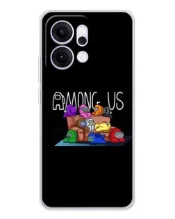 Чехол для OPPO Reno14 с картинкой «Логотип Among Us»