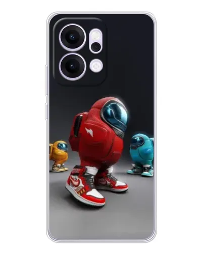 Чехол для OPPO Reno14 с картинкой «Among Us — 3D стиль»