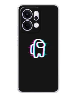 Чехол для OPPO Reno14 с картинкой «Among Us неон» Чехол для OPPO Reno14 с картинкой «Among Us неон»