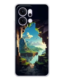 Чехол для OPPO Reno14 с картинкой «Вид из пещеры»
