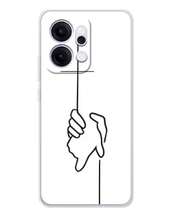 Чехол для OPPO Reno14 с картинкой «Рука держит» Чехол для OPPO Reno14 с картинкой «Рука держит»
