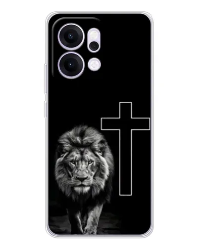 Чехол для OPPO Reno14 с картинкой «Лев и Крест»