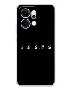 Чехол для OPPO Reno14 с картинкой «Точки веры J.E.S.U.S.»