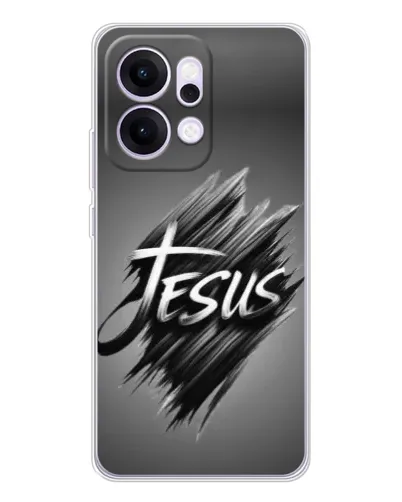 Чехол для OPPO Reno14 с картинкой «Надпись Jesus Graffiti»