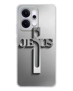 Чехол для OPPO Reno14 с картинкой «Металлический крест Jesus» Чехол для OPPO Reno14 с картинкой «Металлический крест Jesus»