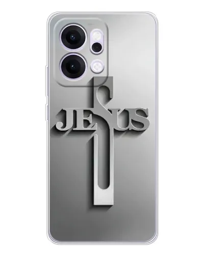 Чехол для OPPO Reno14 с картинкой «Металлический крест Jesus» Чехол для OPPO Reno14 с картинкой «Металлический крест Jesus»