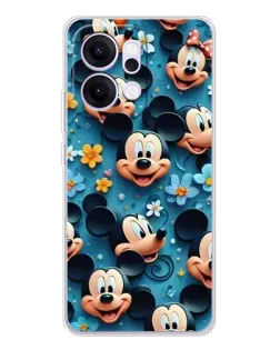 Чехол для OPPO Reno14 с картинкой «Паттерн Микки и Минни»
