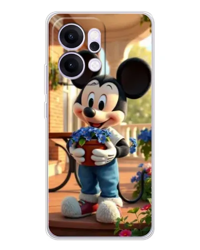 Чехол для OPPO Reno14 с картинкой «Микки садовод»