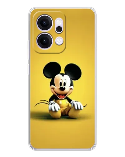 Чехол для OPPO Reno14 с картинкой «Микки на желтом»