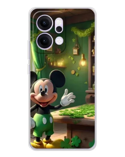 Чехол для OPPO Reno14 с картинкой «Микки в мастерской»