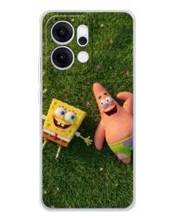 Чехол для OPPO Reno14 с картинкой «Друзья на лужайке»