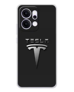 Чохол для OPPO Reno14 з картинкою «Сталевий логотип Tesla» Чохол для OPPO Reno14 з картинкою «Сталевий логотип Tesla»