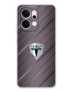 Чохол для OPPO Reno14 з картинкою «Металева текстура Tesla» Чохол для OPPO Reno14 з картинкою «Металева текстура Tesla»