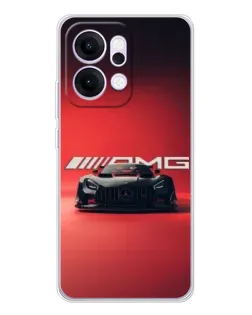 Чехол для OPPO Reno14 с картинкой «Mercedes AMG — красная линия»