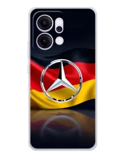 Чехол для OPPO Reno14 с картинкой «Mercedes — флаг Германии»