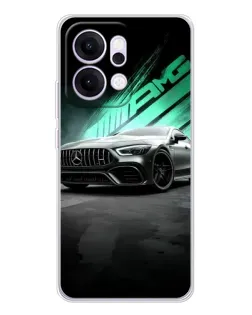 Чехол для OPPO Reno14 с картинкой «Темный Mercedes AMG»