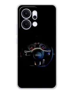 Чехол для OPPO Reno14 с картинкой «Салон Audi — руль»
