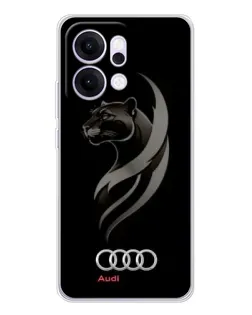 Чехол для OPPO Reno14 с картинкой «Графика — пантера и Audi»