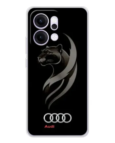 Чехол для OPPO Reno14 с картинкой «Графика — пантера и Audi» Чехол для OPPO Reno14 с картинкой «Графика — пантера и Audi»
