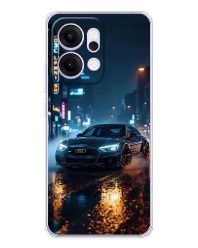 Чехол для OPPO Reno14 с картинкой «Ночной город и Audi» Чехол для OPPO Reno14 с картинкой «Ночной город и Audi»