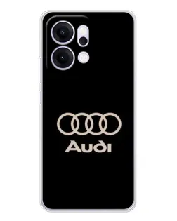 Чехол для OPPO Reno14 с картинкой «Audi — золотой логотип»