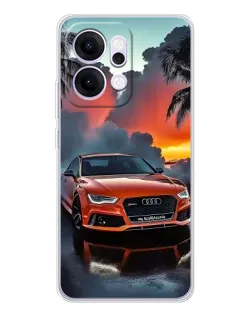 Чехол для OPPO Reno14 с картинкой «Audi — закат»