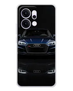 Чехол для OPPO Reno14 с картинкой «Audi — ночное отражение»