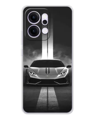 Чехол для OPPO Reno14 с картинкой «Lamborghini симметрия дорог»