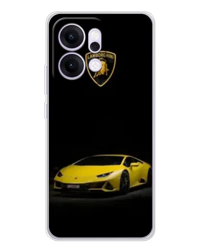 Чехол для OPPO Reno14 с картинкой «Lamborghini желтый акцент»