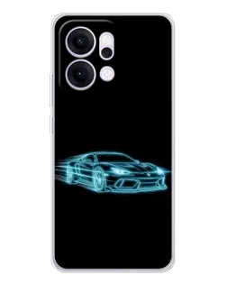 Чехол для OPPO Reno14 с картинкой «Неоновый контур Lamborghini» Чехол для OPPO Reno14 с картинкой «Неоновый контур Lamborghini»