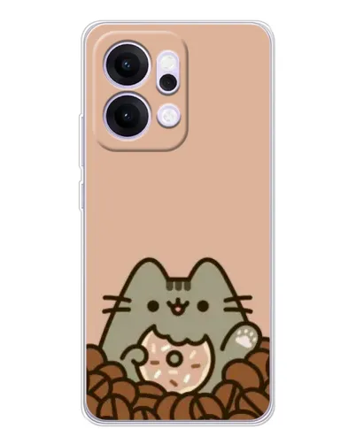 Чехол для OPPO Reno14 с картинкой «Кофейный Пушин»