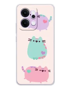 Чехол для OPPO Reno14 с картинкой «Pusheen трио» Чехол для OPPO Reno14 с картинкой «Pusheen трио»