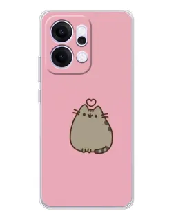 Чехол для OPPO Reno14 с картинкой «Pusheen сердце» Чехол для OPPO Reno14 с картинкой «Pusheen сердце»
