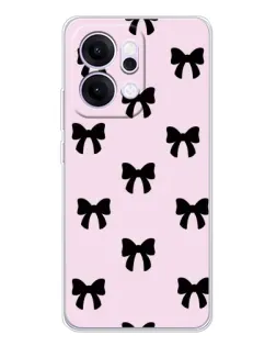 Чехол для OPPO Reno14 с картинкой «Черные банты Coquette» Чехол для OPPO Reno14 с картинкой «Черные банты Coquette»