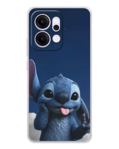 Чехол для OPPO Reno14 с картинкой «Стич в облаках»