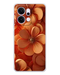 Чехол для OPPO Reno14 с картинкой «Оранжевый макро цветок» Чехол для OPPO Reno14 с картинкой «Оранжевый макро цветок»