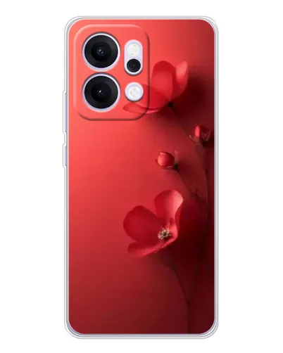 Чехол для OPPO Reno14 с картинкой «Маковые соцветия»