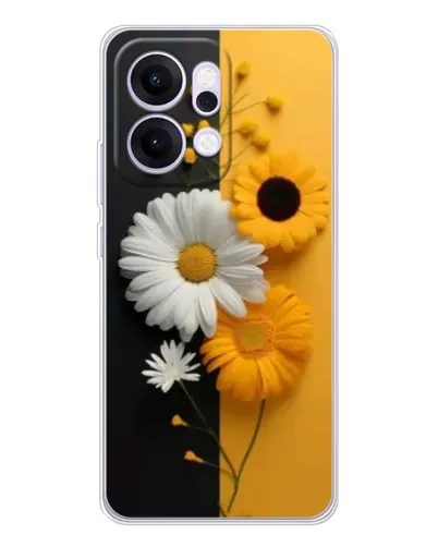 Чехол для OPPO Reno14 с картинкой «Подсолнух и ромашка»
