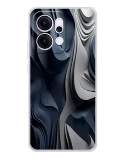 Чехол для OPPO Reno14 с картинкой «Объемные синие складки» Чехол для OPPO Reno14 с картинкой «Объемные синие складки»