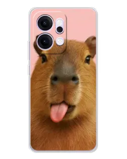 Чехол для OPPO Reno14 с картинкой «Капибара с языком» Чехол для OPPO Reno14 с картинкой «Капибара с языком»