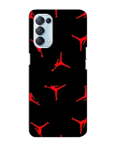 Чехол для OPPO Reno5 4G с картинкой «Jordan Red Pattern»