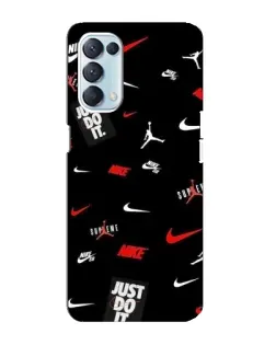 Чехол для OPPO Reno5 4G с картинкой «Nike Mix Pattern» Чехол для OPPO Reno5 4G с картинкой «Nike Mix Pattern»