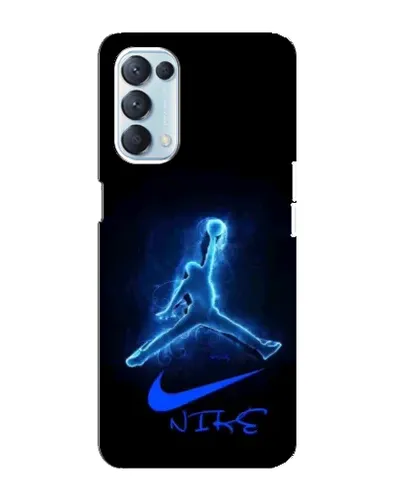 Чехол для OPPO Reno5 4G с картинкой «Jordan Neon Blue»