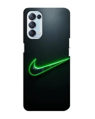 Чехол для OPPO Reno5 4G с картинкой «Неоновый контур Nike»