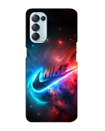 Чехол для OPPO Reno5 4G с картинкой «Огненный логотип Nike»