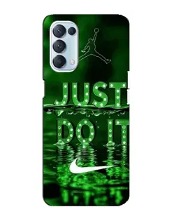 Чехол для OPPO Reno5 4G с картинкой «Зеленый неоновый Nike» Чехол для OPPO Reno5 4G с картинкой «Зеленый неоновый Nike»