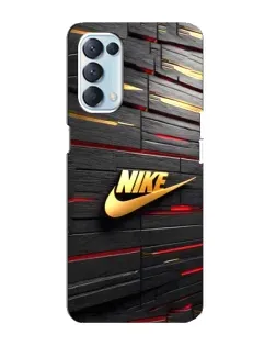 Чехол для OPPO Reno5 4G с картинкой «Золотой Nike на металле» Чехол для OPPO Reno5 4G с картинкой «Золотой Nike на металле»