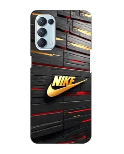 Чехол для OPPO Reno5 4G с картинкой «Золотой Nike на металле»