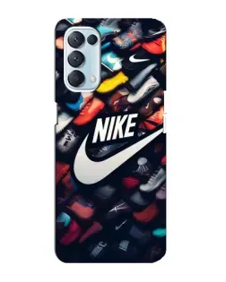 Чехол для OPPO Reno5 4G с картинкой «Коллекция кроссовок Nike» Чехол для OPPO Reno5 4G с картинкой «Коллекция кроссовок Nike»