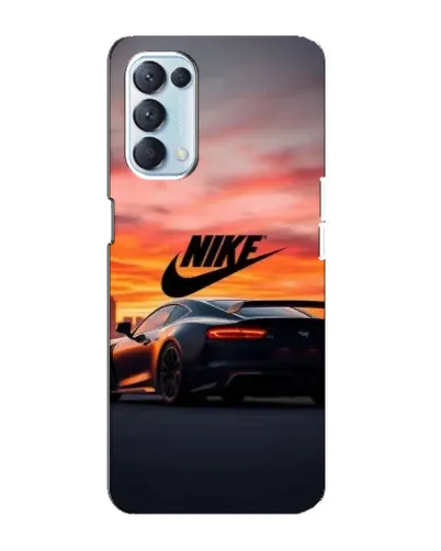 Чехол для OPPO Reno5 4G с картинкой «Nike и суперкар»